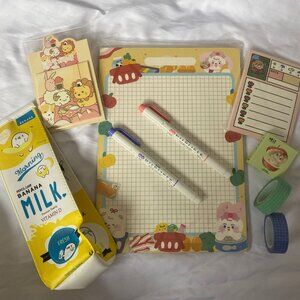yellow stationery cute bundle